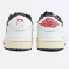 کفش اسپرت ست زنانه و مردانه نایک جردن ترویس اسکات سفید طوسی با تیک کرمی